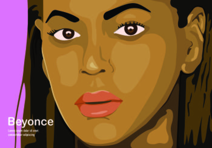 Illustration Gesicht Beyonce vektor