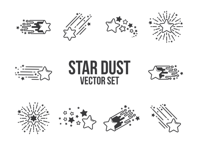 Star Dust Ikoner Vector