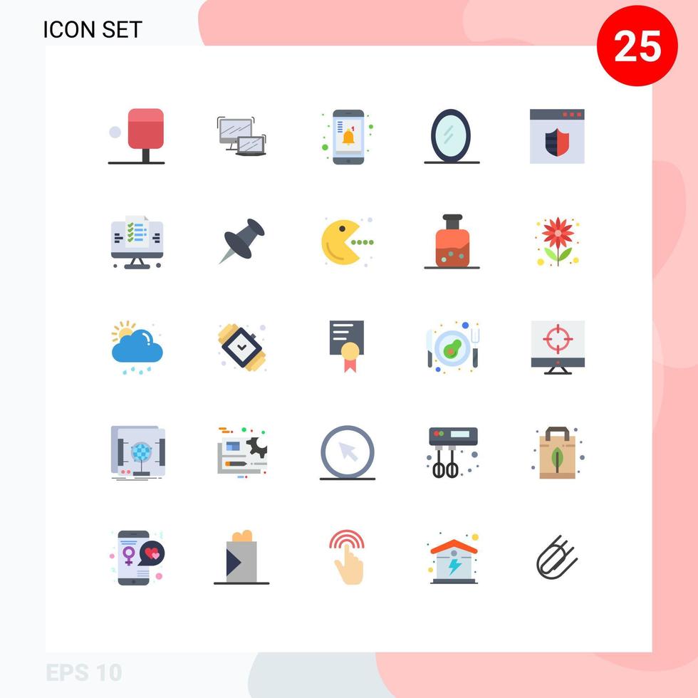 25 kreativ ikoner modern tecken och symboler av sida webbsida underrättelse skydda browser redigerbar vektor design element
