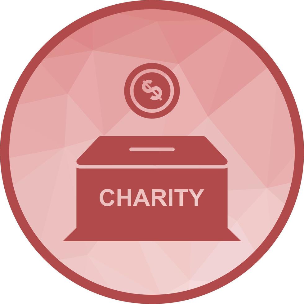 Charity-Box-Low-Poly-Hintergrund-Symbol vektor