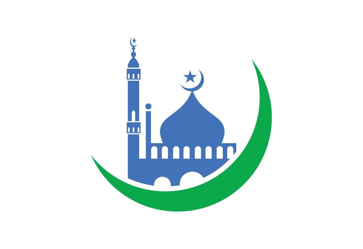 moské logotyp design, islamic logotyp mall, vektor illustration.