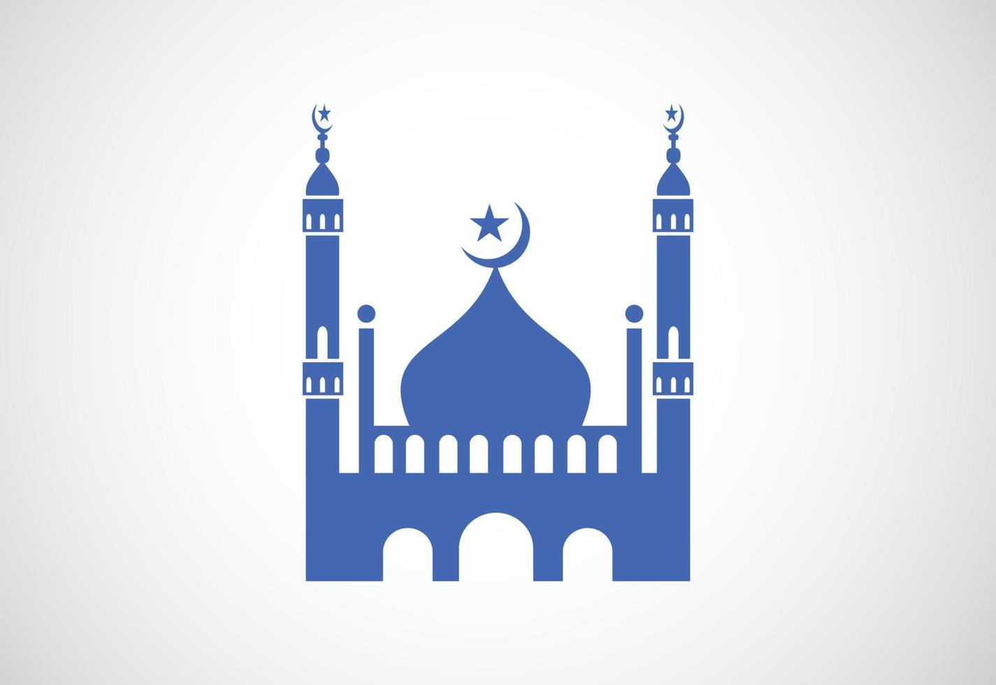 Moschee-Logo-Design, islamische Logo-Vorlage, Vektorillustration. vektor