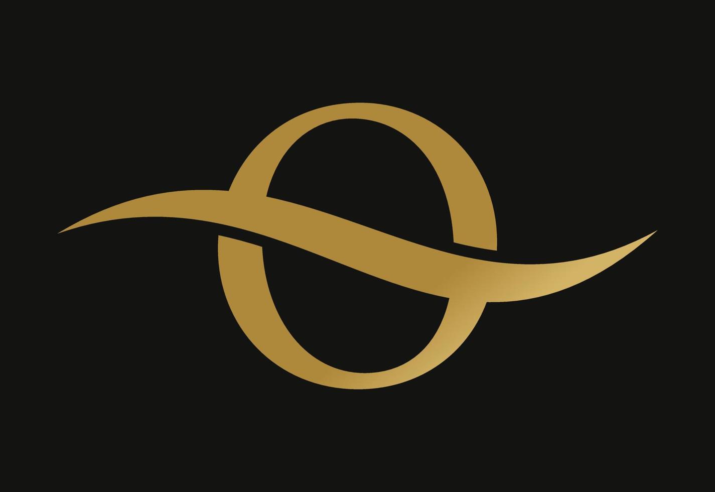 o-Brief-Logo-Design, mit Swoosh, Vektor-Design-Konzept vektor