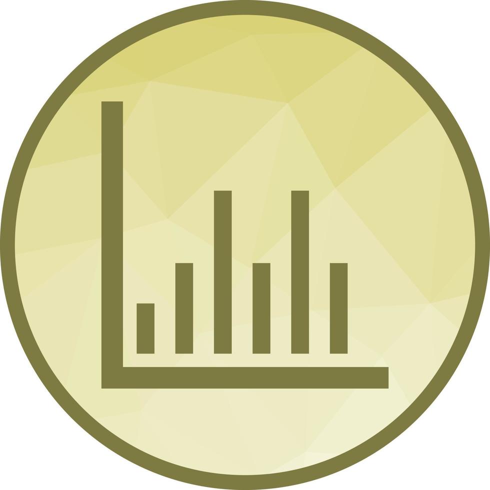 kolumn Diagram låg poly bakgrund ikon vektor