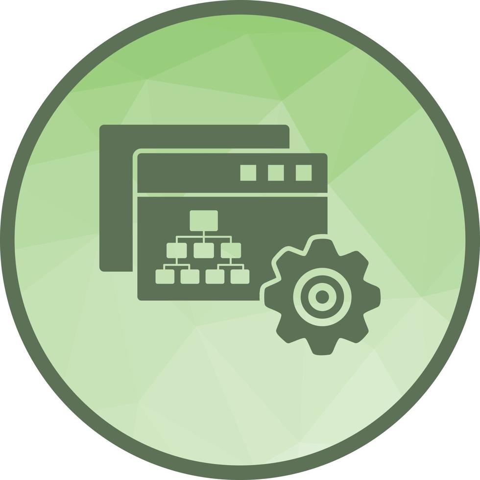 Sitemap-Einstellungen Low-Poly-Hintergrundsymbol vektor