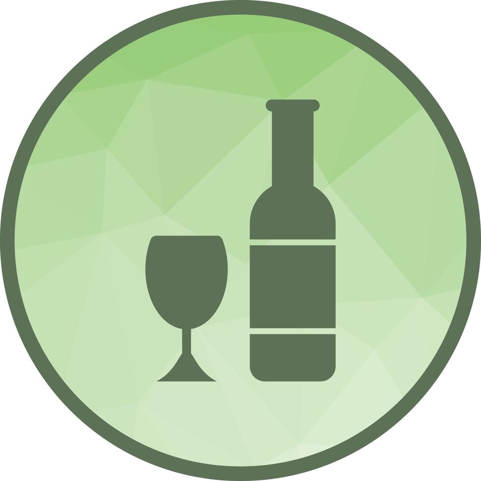 Champagner-Low-Poly-Hintergrundsymbol vektor