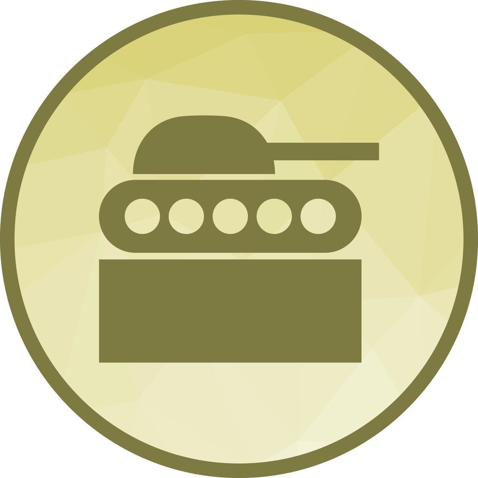 Panzer zeigen Low-Poly-Hintergrundsymbol vektor