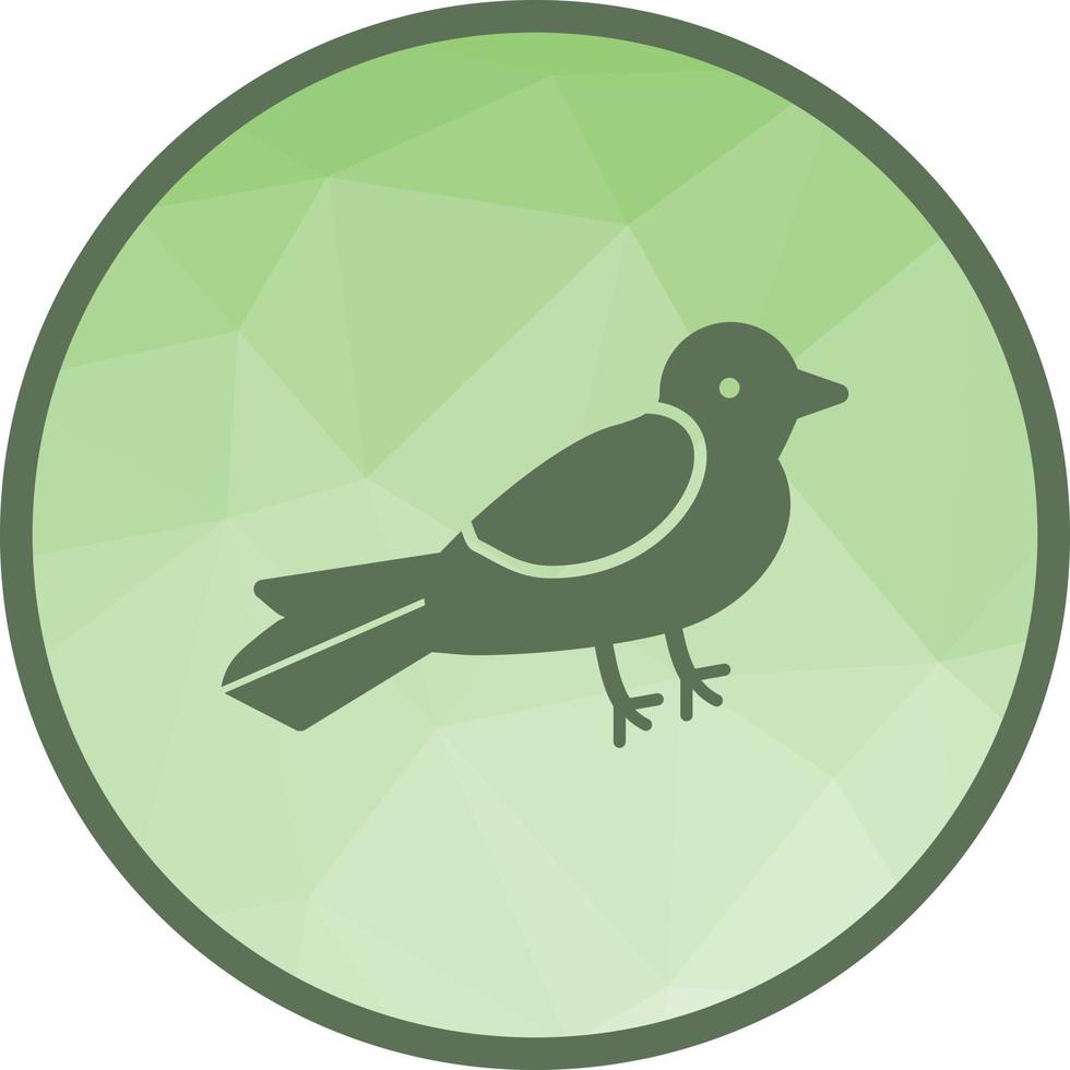 Sparrow-Low-Poly-Hintergrundsymbol vektor