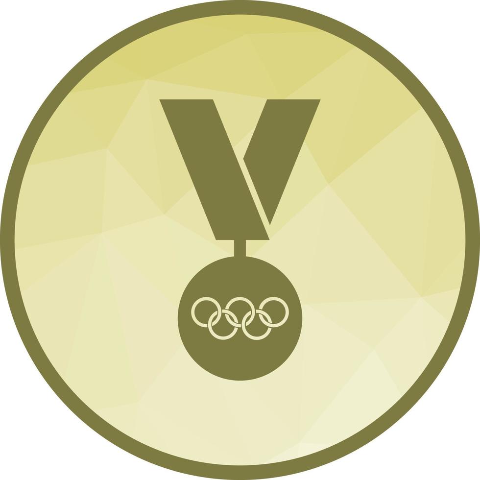 olympiska spel medalj låg poly bakgrund ikon vektor
