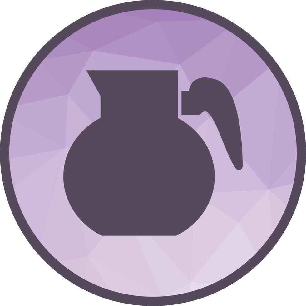Low-Poly-Hintergrundsymbol für Kaffeekanne vektor