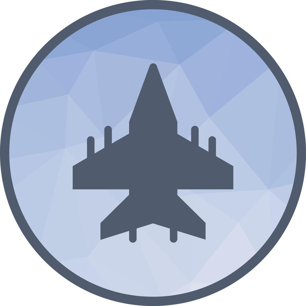 Low-Poly-Hintergrundsymbol für Militärflugzeuge vektor