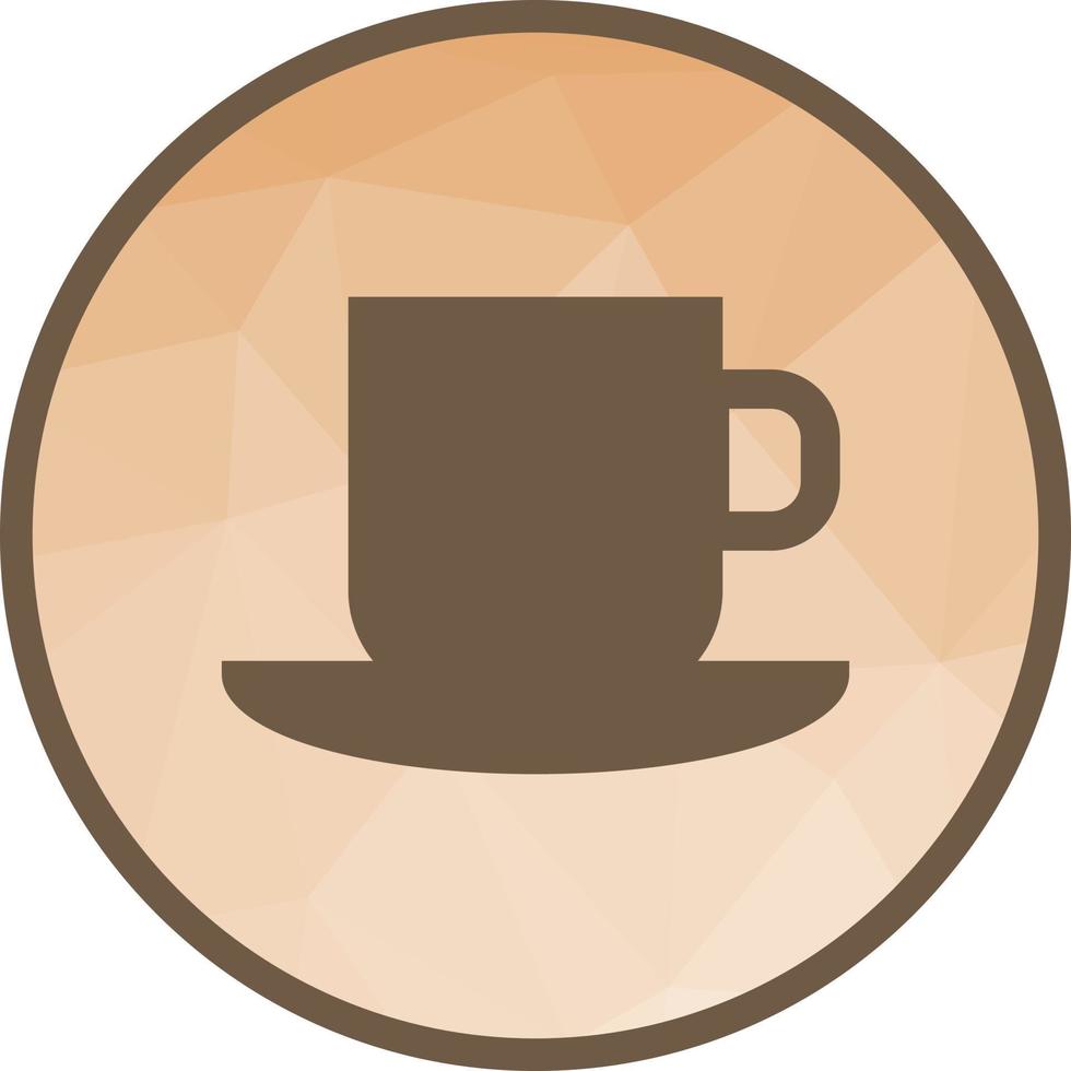 Kaffeetasse i Low-Poly-Hintergrundsymbol vektor