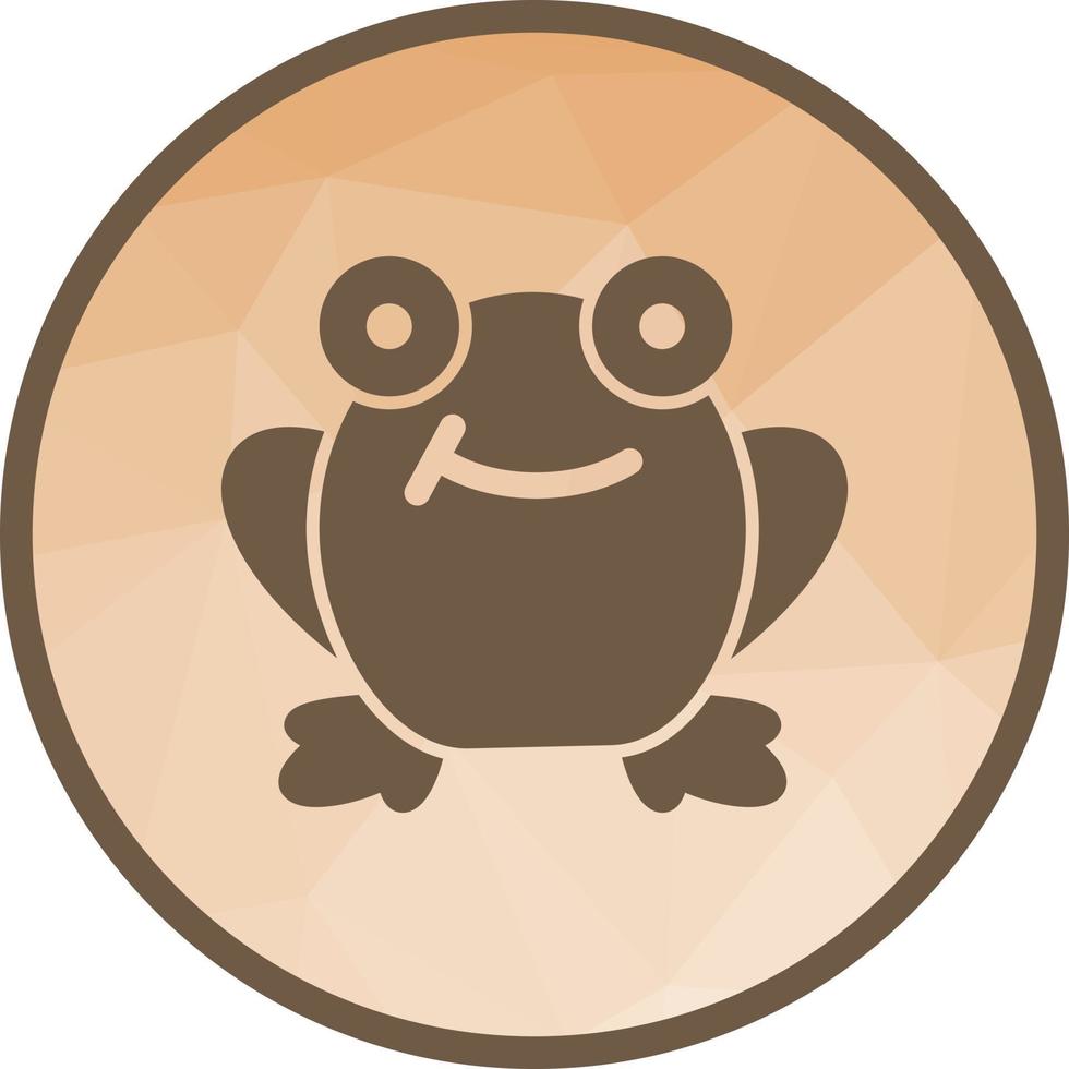 Frosch-Low-Poly-Hintergrundsymbol vektor