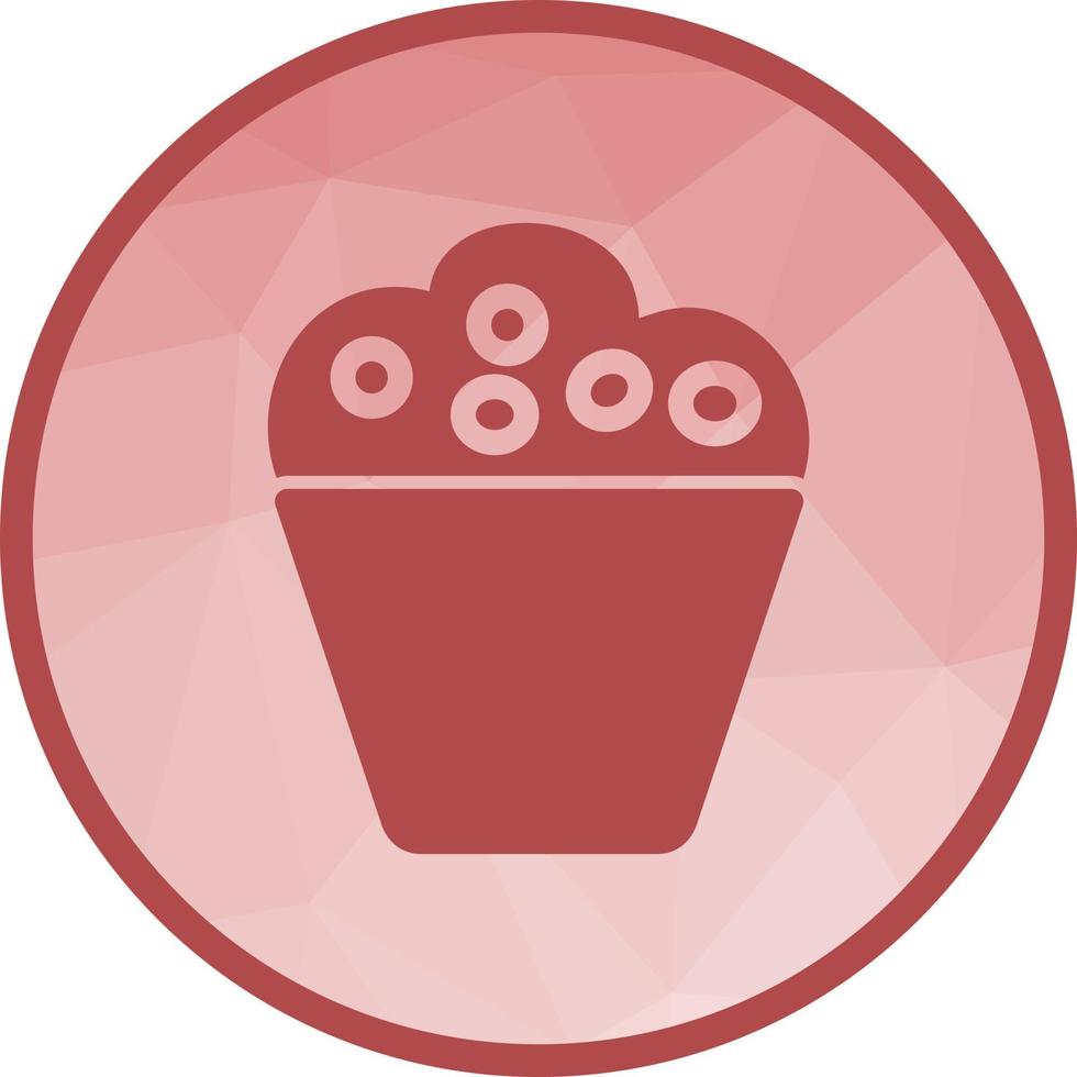 Cupcake Low-Poly-Hintergrund-Symbol vektor