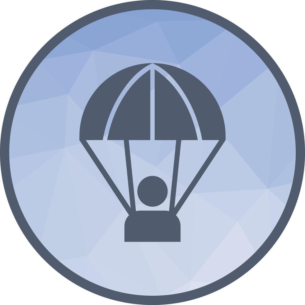 Fallschirmspringer Low-Poly-Hintergrundsymbol vektor