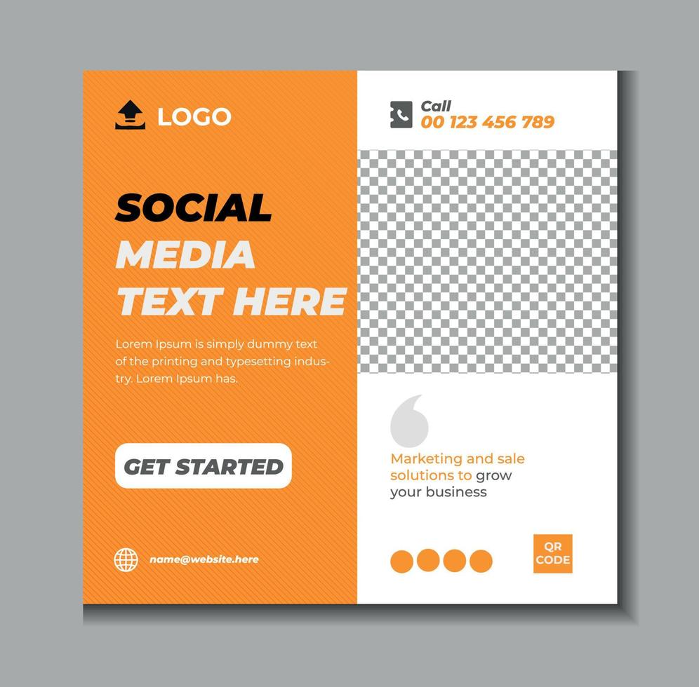 Agentur für digitales Marketing und Corporate Social Media Post Template Design vektor