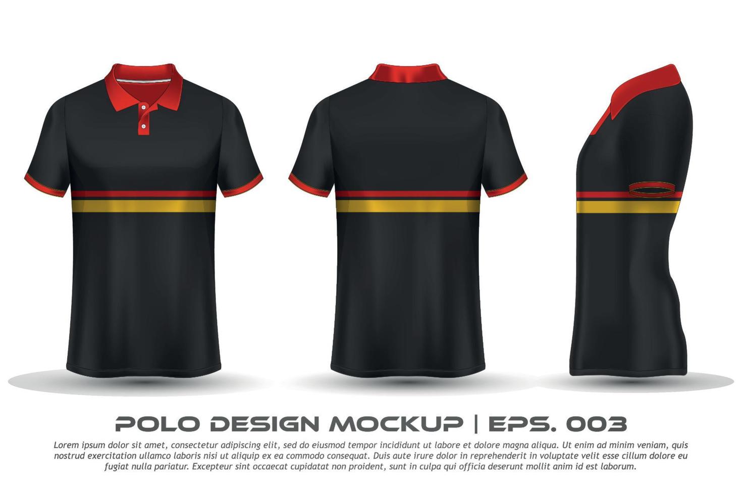 Vektor-Poloshirt-Mockup-Design vektor