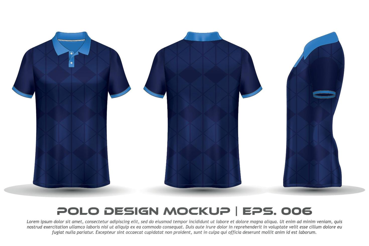 Vektor-Poloshirt-Mockup-Design vektor