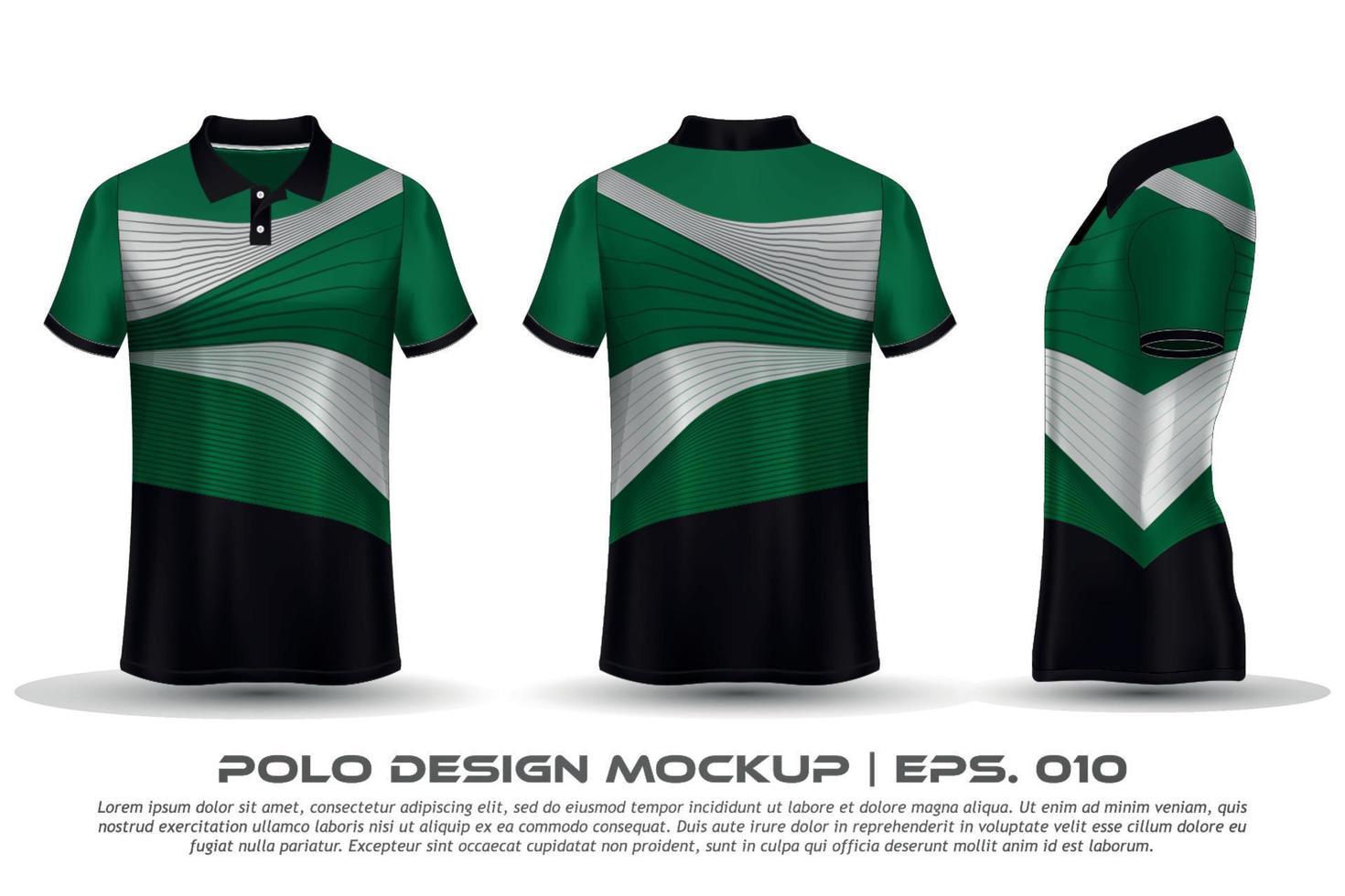 Vektor-Poloshirt-Mockup-Design vektor