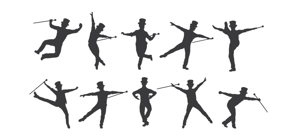 Tryck på Dance Silhouettes Vector