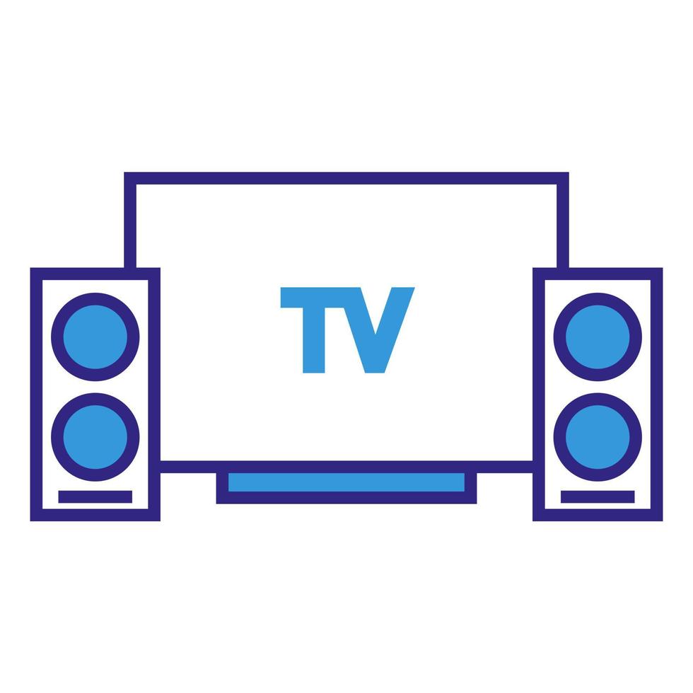 Doodle Icon TV, Heimkino, lineares Symbol, Handzeichnung vektor