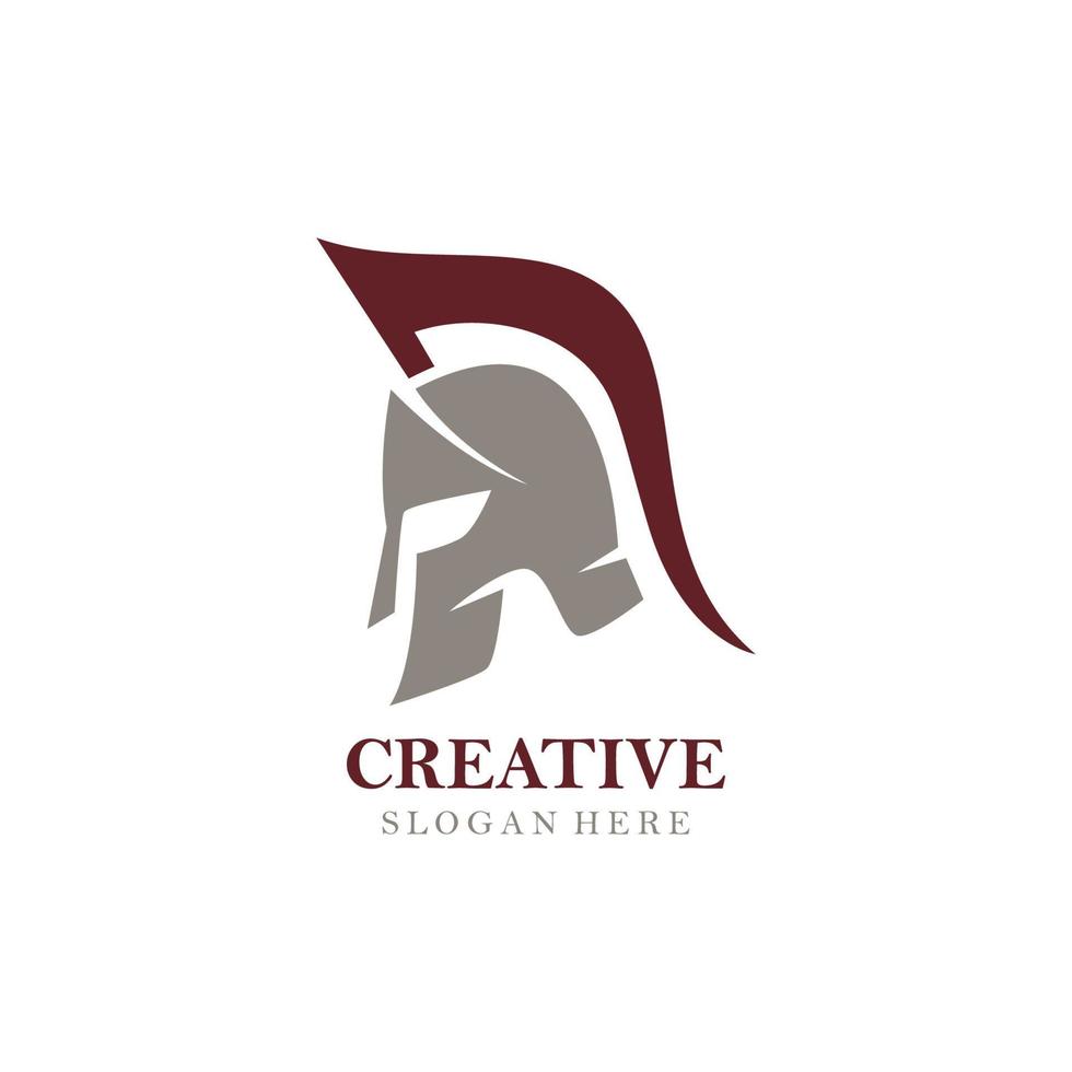spartansk hjälm logotyp design mall inspiration proffs vektor