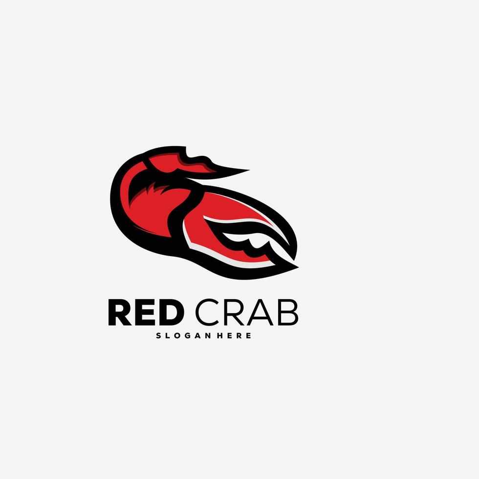 krabba hand design vektor logotyp ikon