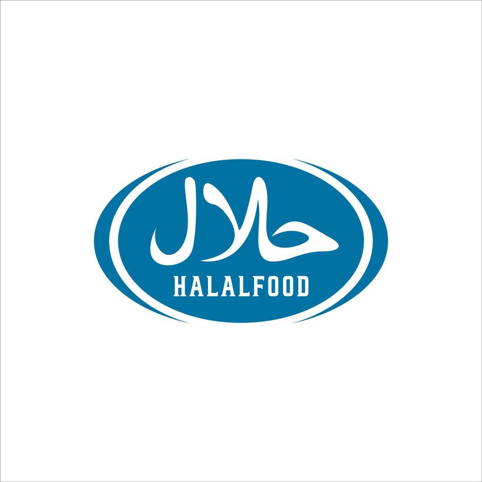Design von Halal-Zeichen. Halal-Zertifikat-Tag. vektor