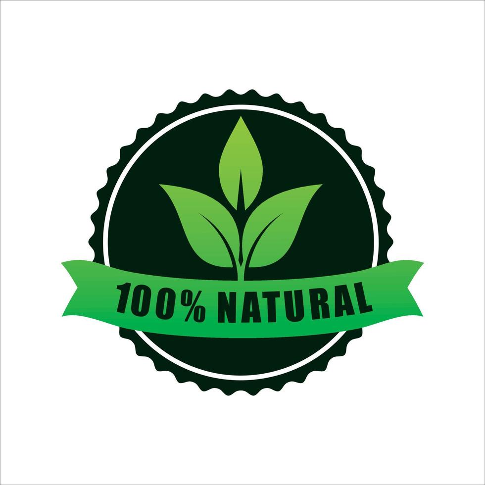 100 Prozent Bio-Label-Aufkleber-Stempel, 100 Prozent natürlicher Label-Aufkleber-Stempel vektor
