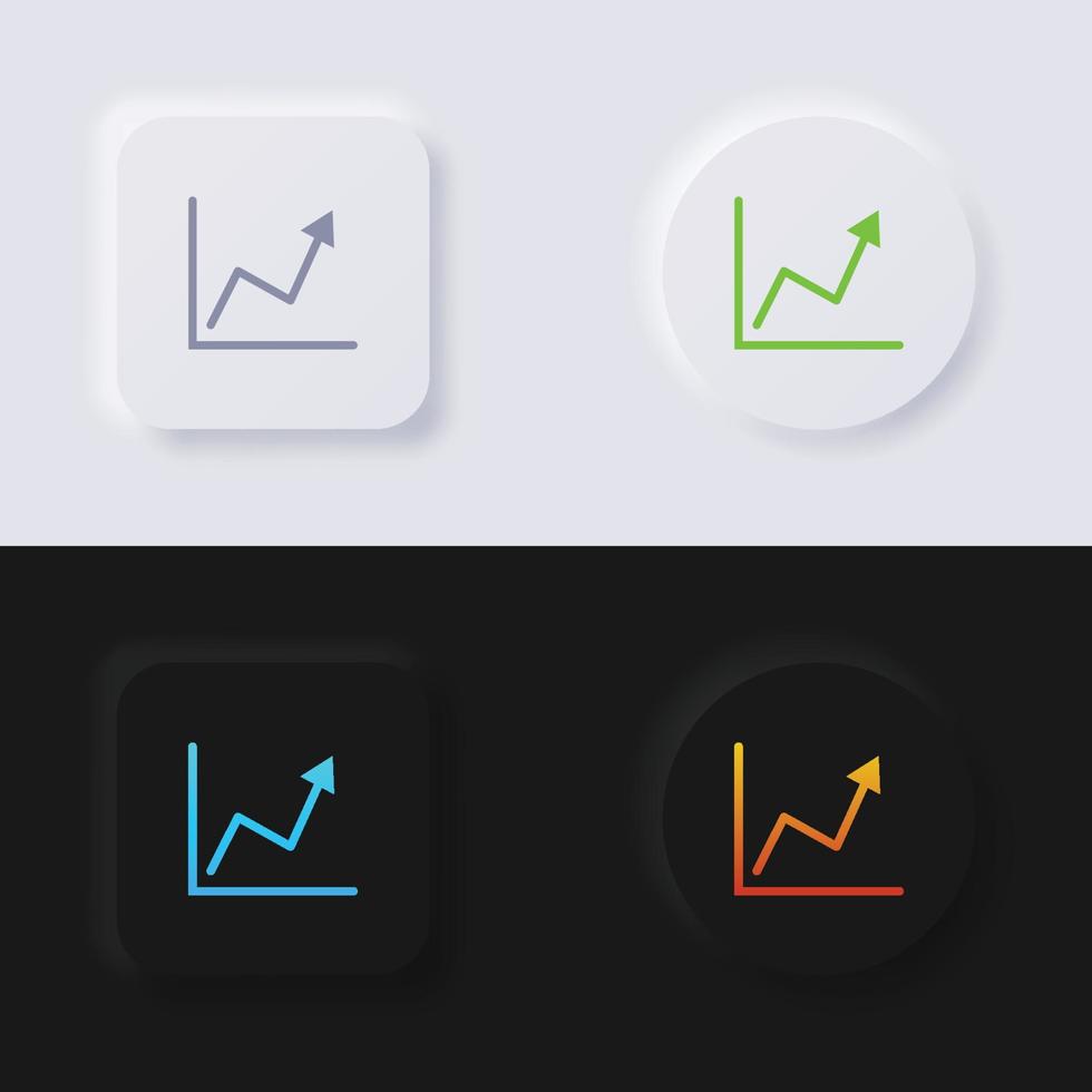 Grafik-Icon-Set, mehrfarbiger Neumorphismus-Button Soft-UI-Design für Webdesign, Anwendungs-UI und mehr, Button, Vektor. vektor