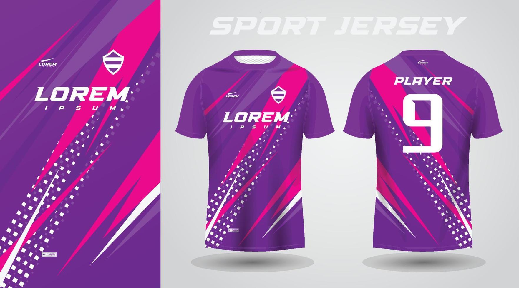 lila rosa Sport-Jersey-Design vektor