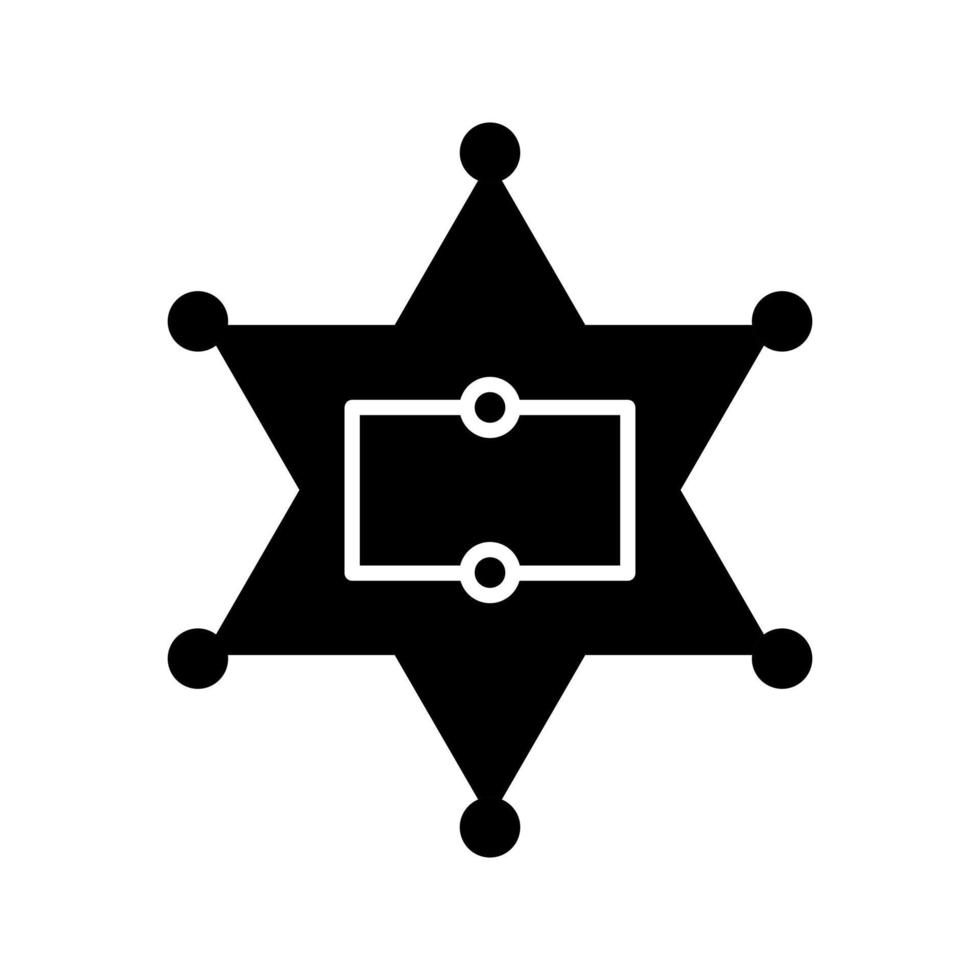 Sheriff-Abzeichen-Vektorsymbol vektor