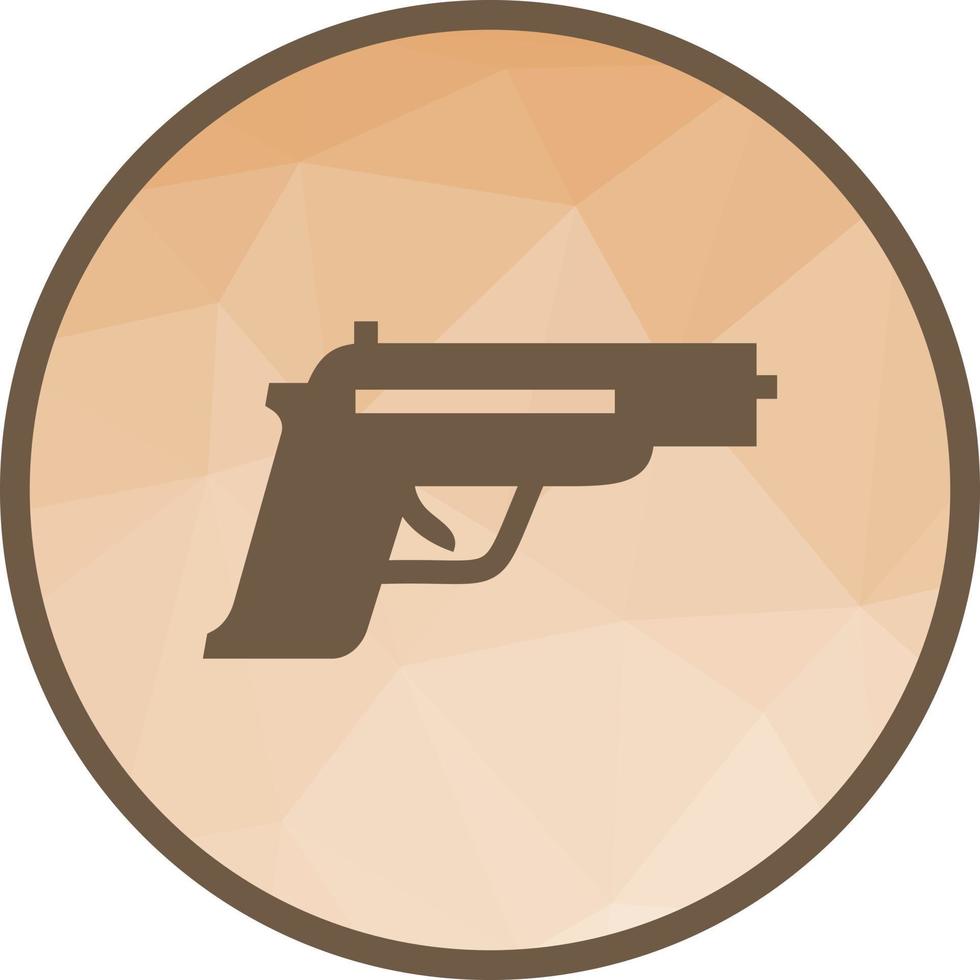 Pistole Low-Poly-Hintergrundsymbol vektor