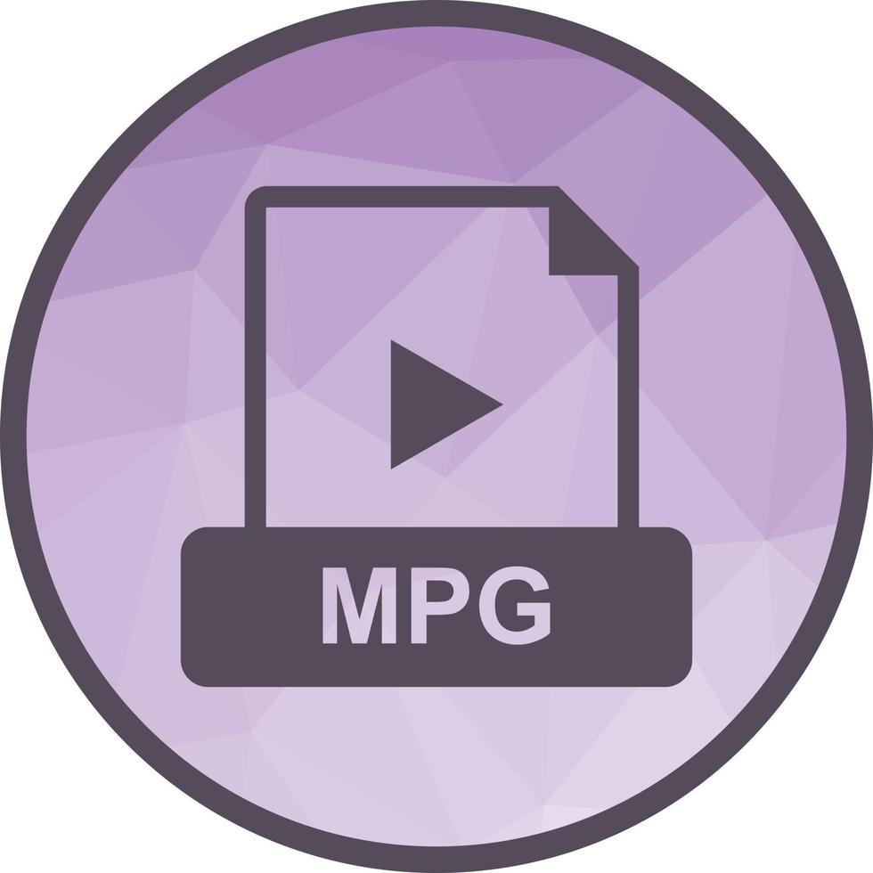 mpg Low-Poly-Hintergrundsymbol vektor