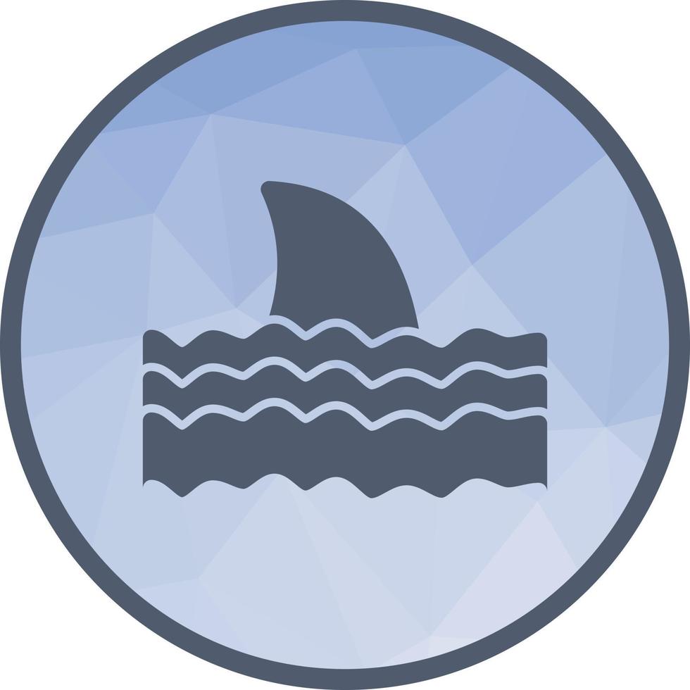 gefährlicher Hai Low-Poly-Hintergrundsymbol vektor