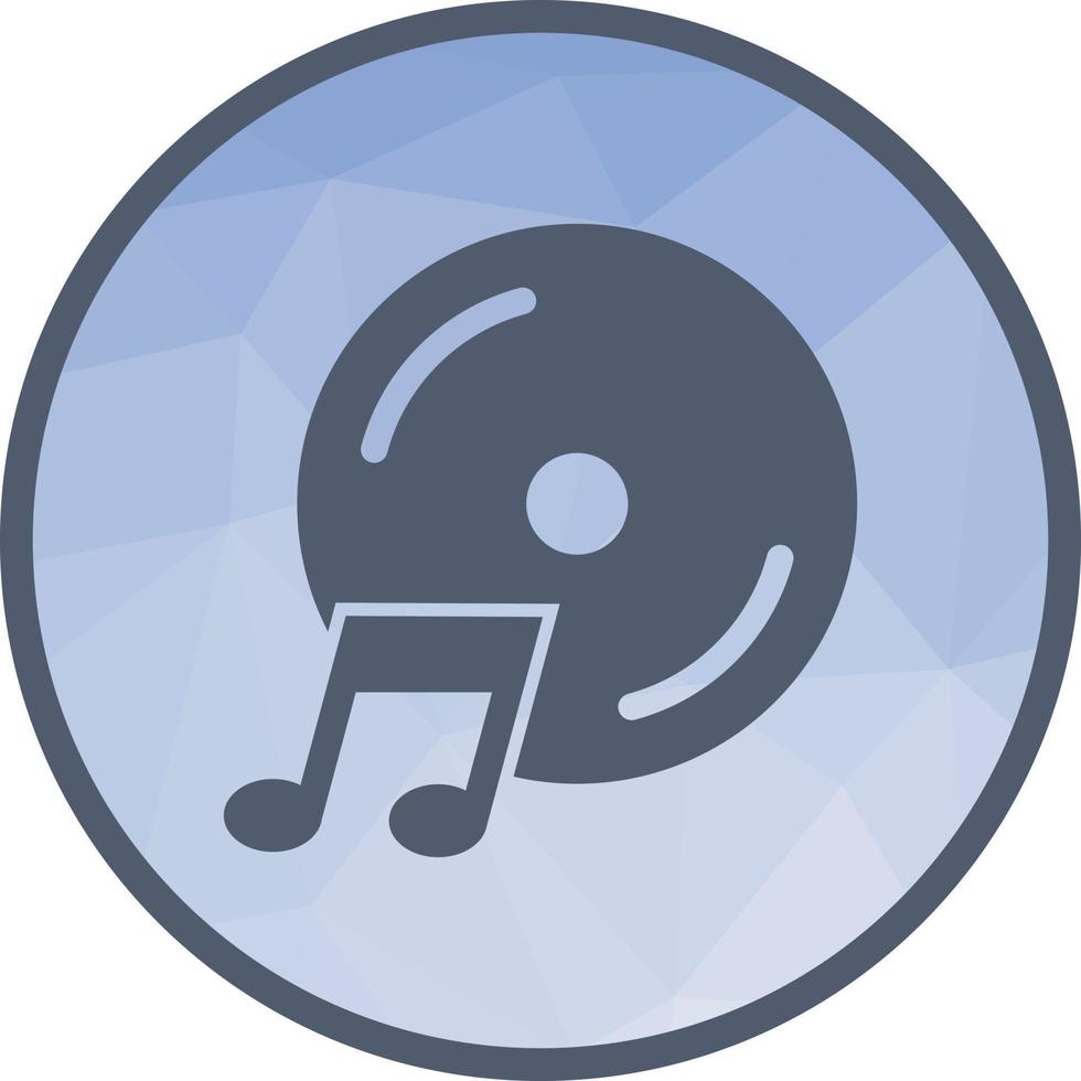 Musik-CD Low-Poly-Hintergrundsymbol vektor