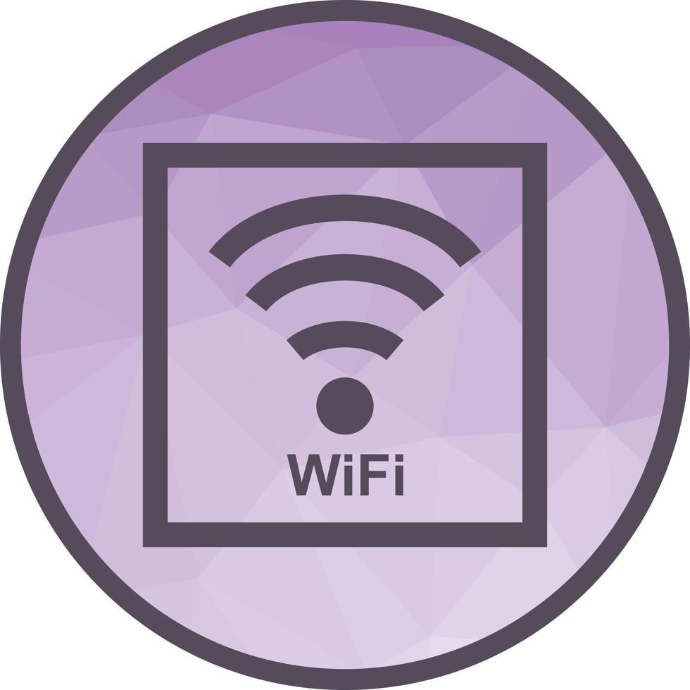 Wi-Fi-Zeichen Low-Poly-Hintergrundsymbol vektor