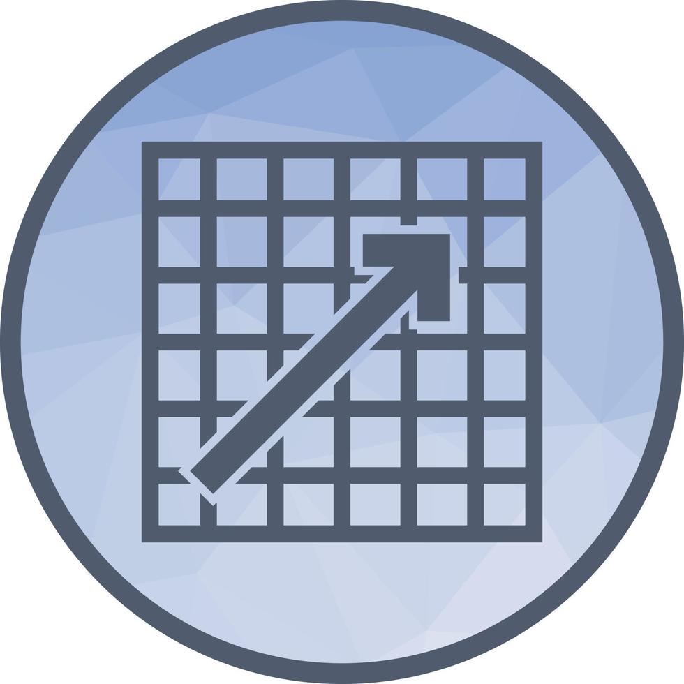 stigande statistik låg poly bakgrund ikon vektor