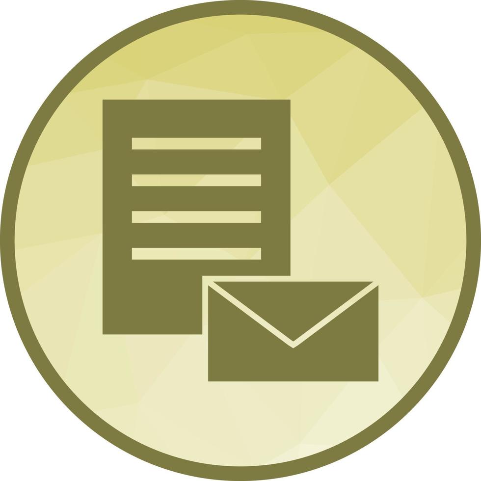 E-Mail-Dokumente Low-Poly-Hintergrundsymbol vektor
