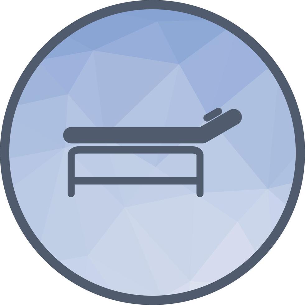 Massagebett Low-Poly-Hintergrundsymbol vektor