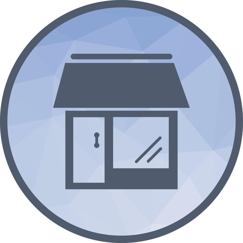 Shop-Low-Poly-Hintergrundsymbol vektor