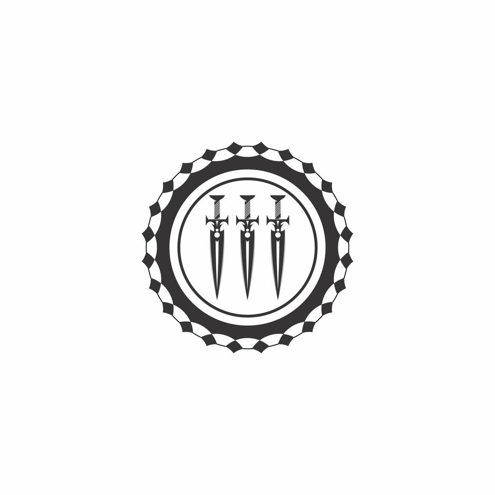 Logo-Vektor für Schwertillustration vektor