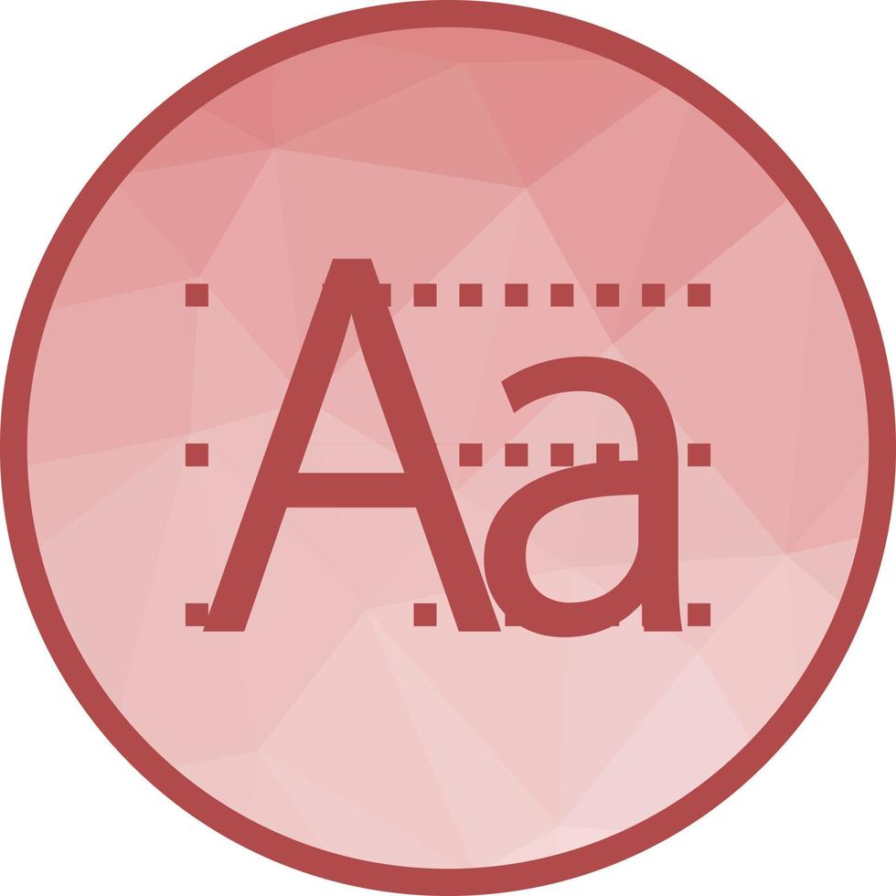 alfabet låg poly bakgrund ikon vektor
