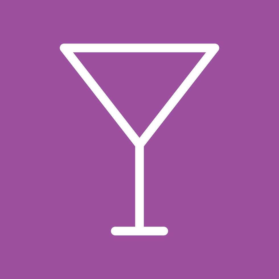 Symbol für den farbigen Hintergrund der Cocktailglaslinie vektor