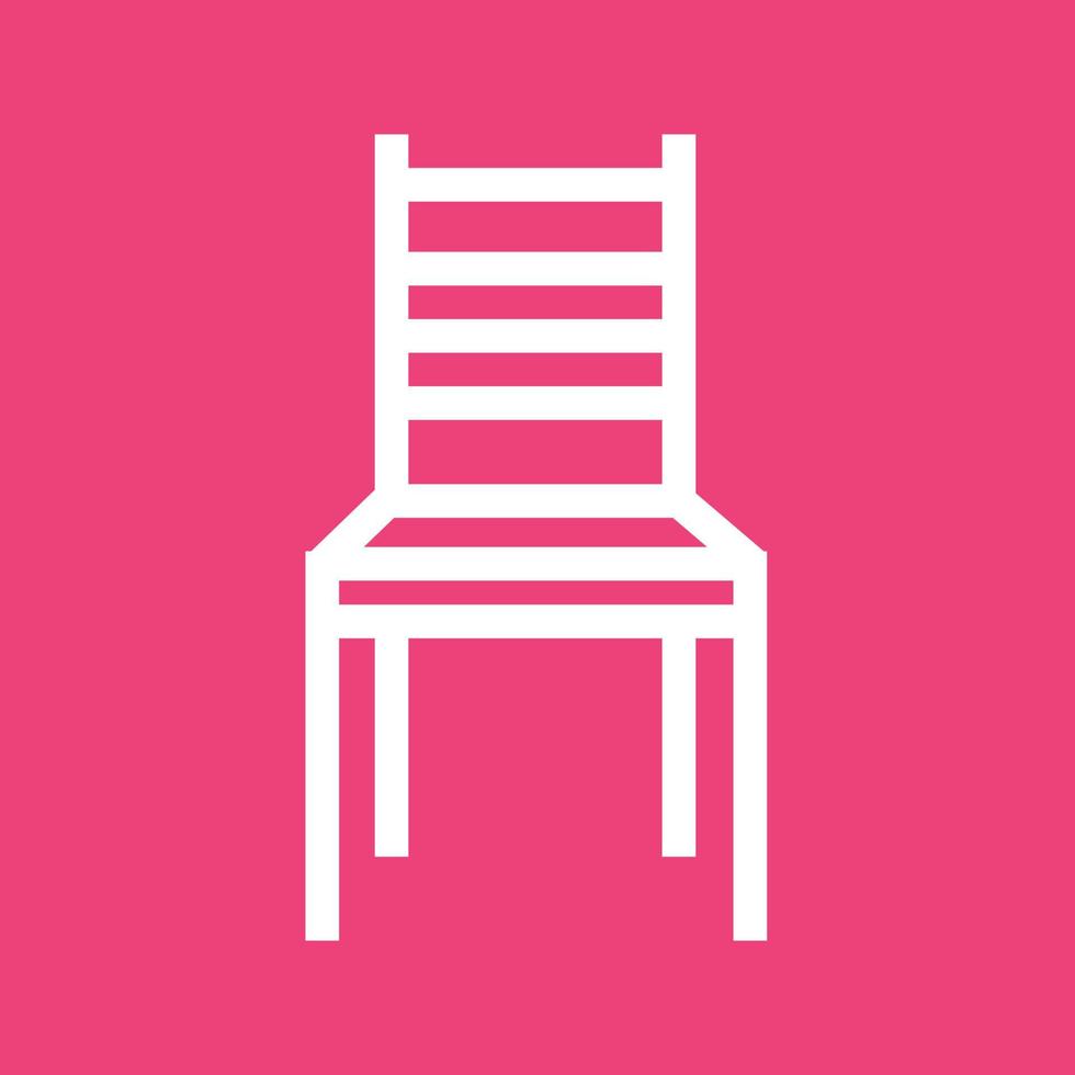 Stuhl i Linie Farbe Hintergrundsymbol vektor
