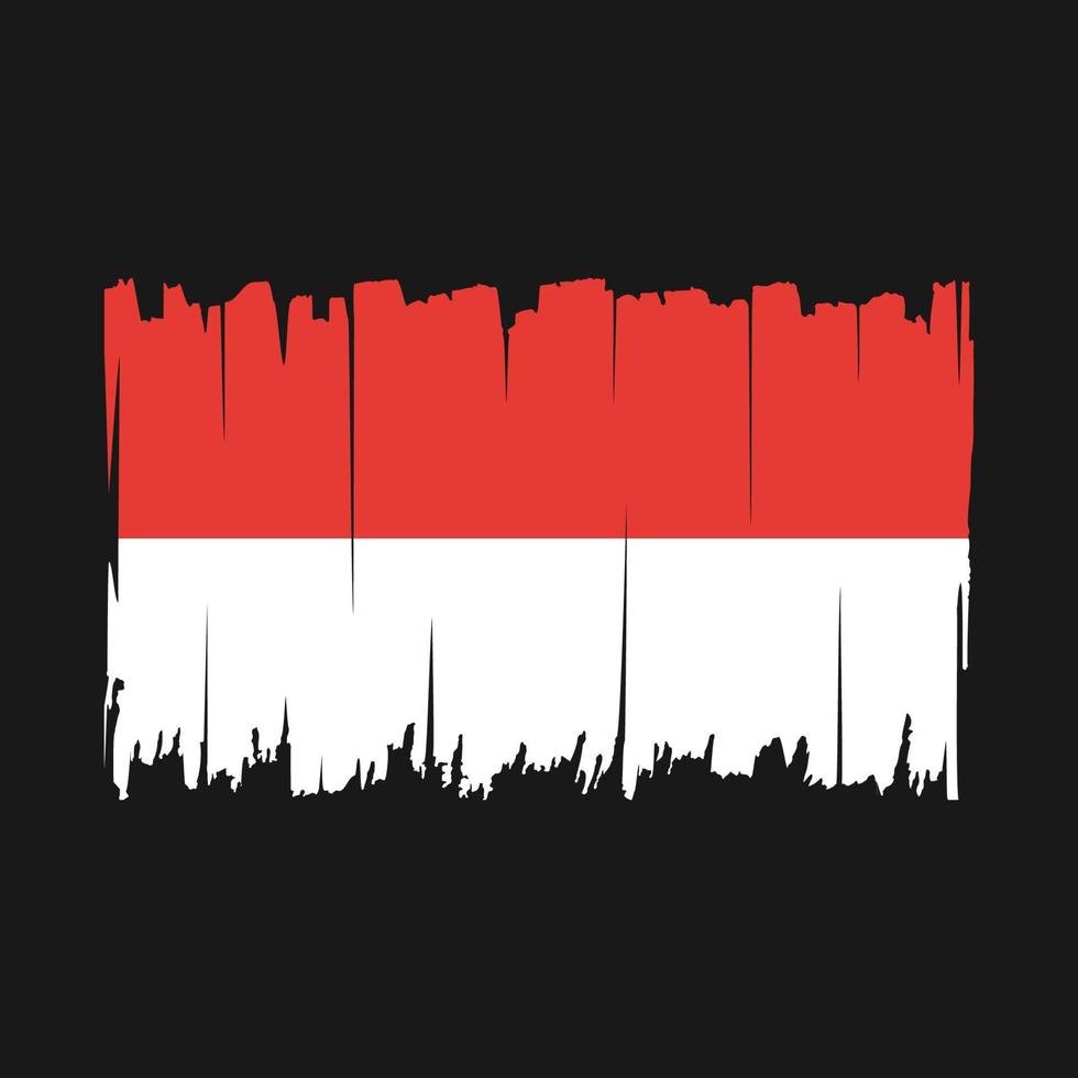 Indonesien-Flagpinsel-Vektorillustration vektor