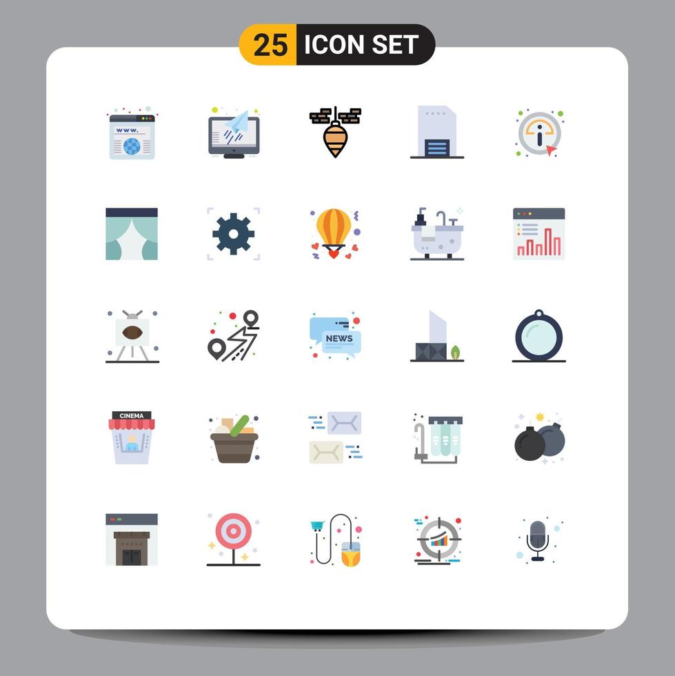 25 kreativ ikoner modern tecken och symboler av klick folder lod hand reklam redigerbar vektor design element