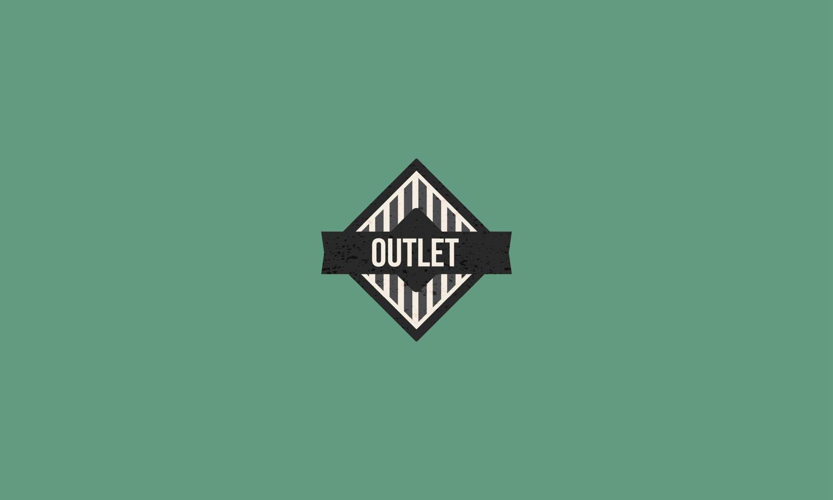 Logo Vorlage Vektor Outlet Label flaches Design