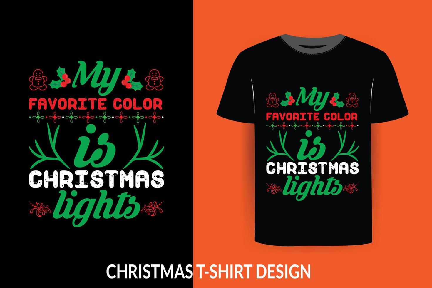 Weihnachtsdruck fertiges T-Shirt-Design vektor