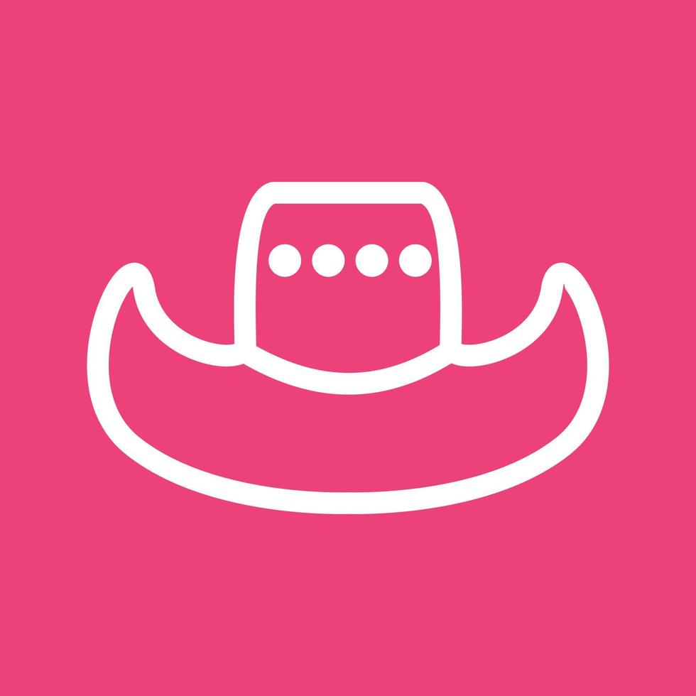 Cowboy-Hut-Linie farbiges Hintergrundsymbol vektor